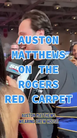 Auston Matthews with that Drew House drip on the Rogers Red Carpet 💧 #NHL #nhlonsn #NHLAllStar #justinbieber #austonmatthews #mapleleafs #toronto #hockeytiktoks #drewhouse 