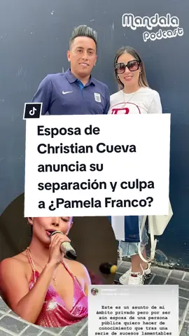 ¿Efecto Domínguez? 🤨 Esposa de Christian Cueva anuncia su separación con el futbolista y culpa a cumbiambera que se hace la 
