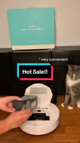 Let’s keep it nice and clean! Get your robot vacuum asap with it’s great deal right now!  #fyp #trending #cat #catsoftiktok #kittensoftiktok #animals #viral #reels #vacuumcleaner #lefant #foryoupage #foryou 