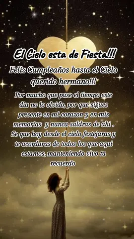#felizcumpleañoshastaelcielo hermano de mí corazón ❤️ 🥺 💔 
