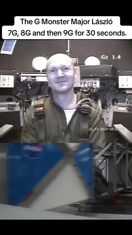 The G Monster Major László 7G, 8G and then 9G for 30 seconds. #foryou #fyp #man #amazing #gravity #physics #biology #nasa #centrifuge #astronaut #Gforce #training #pilot 