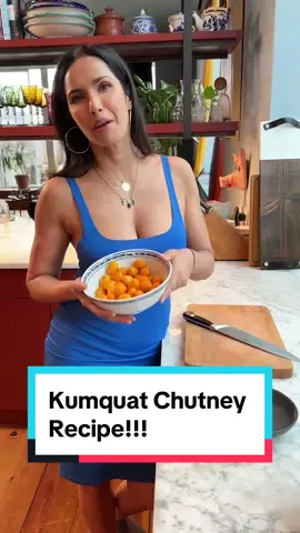 This recipe is the first that you’ll find in my memoir Love, Loss, and What We Ate. Kumquats are in season right now, but with this chutney I can enjoy them all year long 🍊 #kumquat #recipes #bluedress 