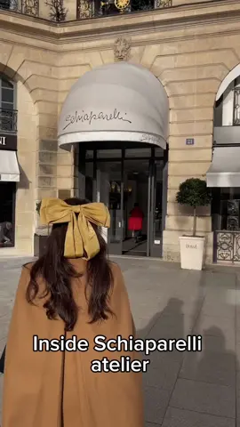 Pinch me! What a dream it was to be shown around the #Schiaparelli showroom by such an expert on Elsa Schiaparelli and the artistry and history behind her brand. Thanks to Anya Firestone, I even got to see the SS24 haute #couture pieces that hit the runway in #Paris just days before. Step inside with me 👁️🗝️