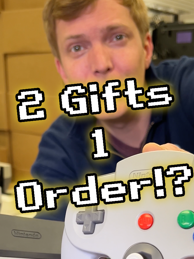 Two Gifts for One Huge Order!? - Steven picked up a big order, and Joey's ready to throw in two gifts! We hope you love it, Steven!  .  . .  #nostalgia #videogames #dkoldies #nintendo