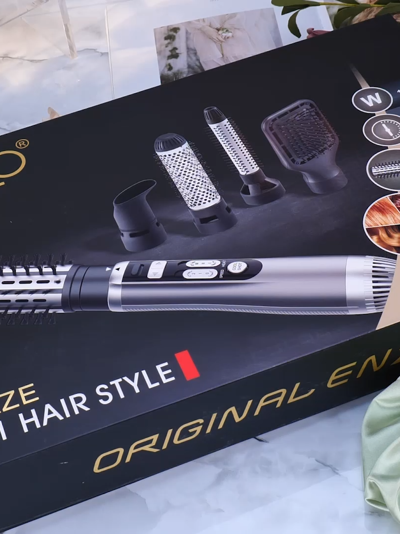 EN-749：There are 5 accessories of hot air comb, curling iron and hair dryer, and 5 ways to use them.