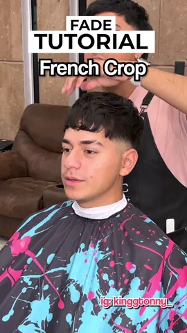 TUTORIAL corte FRENCH CROP ✂️💈  #cortedepelo #barberia #barbertutorial #barbertiktok #barberoslatinos #💈 #frenchcrop #kinggtony #kinggtonnyschool 