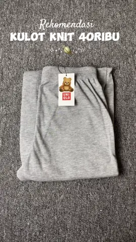 40rb udah dapeti brand un*qlo🫶🏻 #kulotknit #outfit 