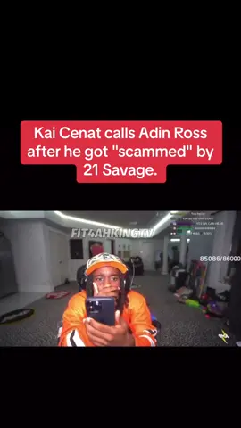 Another Vid: This is wild 😂 Adin Ross was shown the card were scratched, Calls Kai Cenat #21savage #adinross #kaicenat 