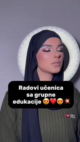 Jaa sam danas toliko ponosna za jedan dan smo toliko toga odradili na grupnoj edukaciji 😍❤️😍 Pa ja sam toliko ponosna na svoje učeniceee 😍❤️😍👏🏻👏🏻 I ovo je njihov prvi dan. A ako se pitate kako? Veoma je lako da se nauči i savlada sve kada vam je edukator posvećen i na edukacijama dajem 100000000% sebe. Zato moje učenice imaju ovakve radove i sve su naučile da šminkaju.  #fyp #fypシ゚viral #fypシ゚ #makeup #makeupartist #makeuptips #makeupschool #makeupreview #makeupeducator #makeuponbrownskin #makeuphack #makeupschool #makeuponfleek #makeuponpoint #sminka #sminkanje #viral #viralreel #viralvibes 