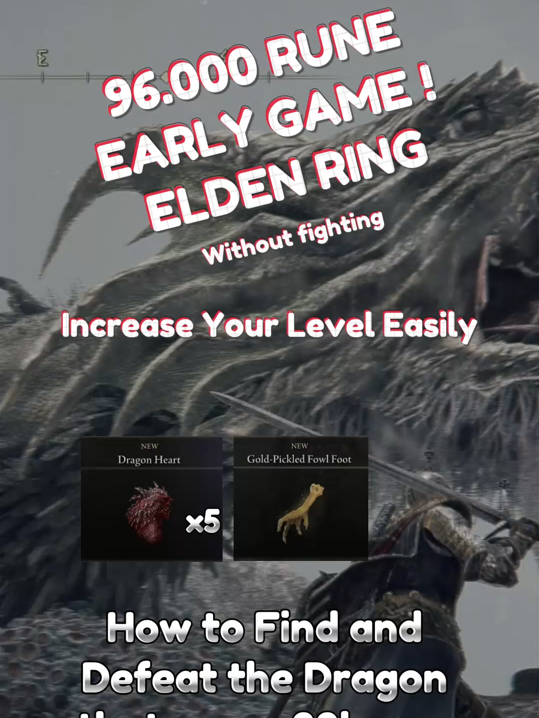 Early Game 96,000 Runes Location Elden Ring, Find The Big Dragon in Caelid Fast and Easily - Without Fighting. Beginner Guide. Tip to start the game well. Increase your level easily in elden ring thanks to this early game tip. find the greyoll dragon. You will also get 5 dragon hearts Tip for beginners, you recover 96,000 runes easily you just need to defeat Caelid's dragon with a weapon that inflicts bleeding, you can do it from the start of the game because you don't need to fight but just hit the tail of the dragon behind him. tutorial and location. #eldenring #eldenringtips #eldenringtutorial #eldenringguide #eldenringhelp #eldenringhype #fyp #eldenringrunes #eldenringrunefarm #eldenringclips #eldenringbuild #eldenringtricks #eldenringedit