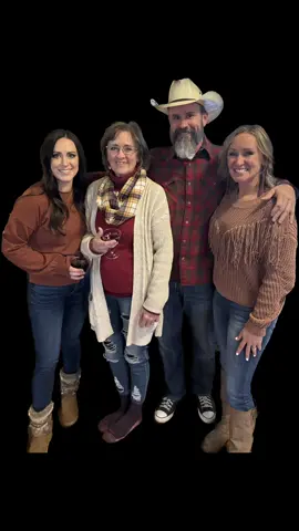 My mom and sisters Christina and Amanda. Chris just turned 40 today 🥳 Happy Birthday Christina 🎉🎂 💜 She’s in the light brown sweater with the frillies
