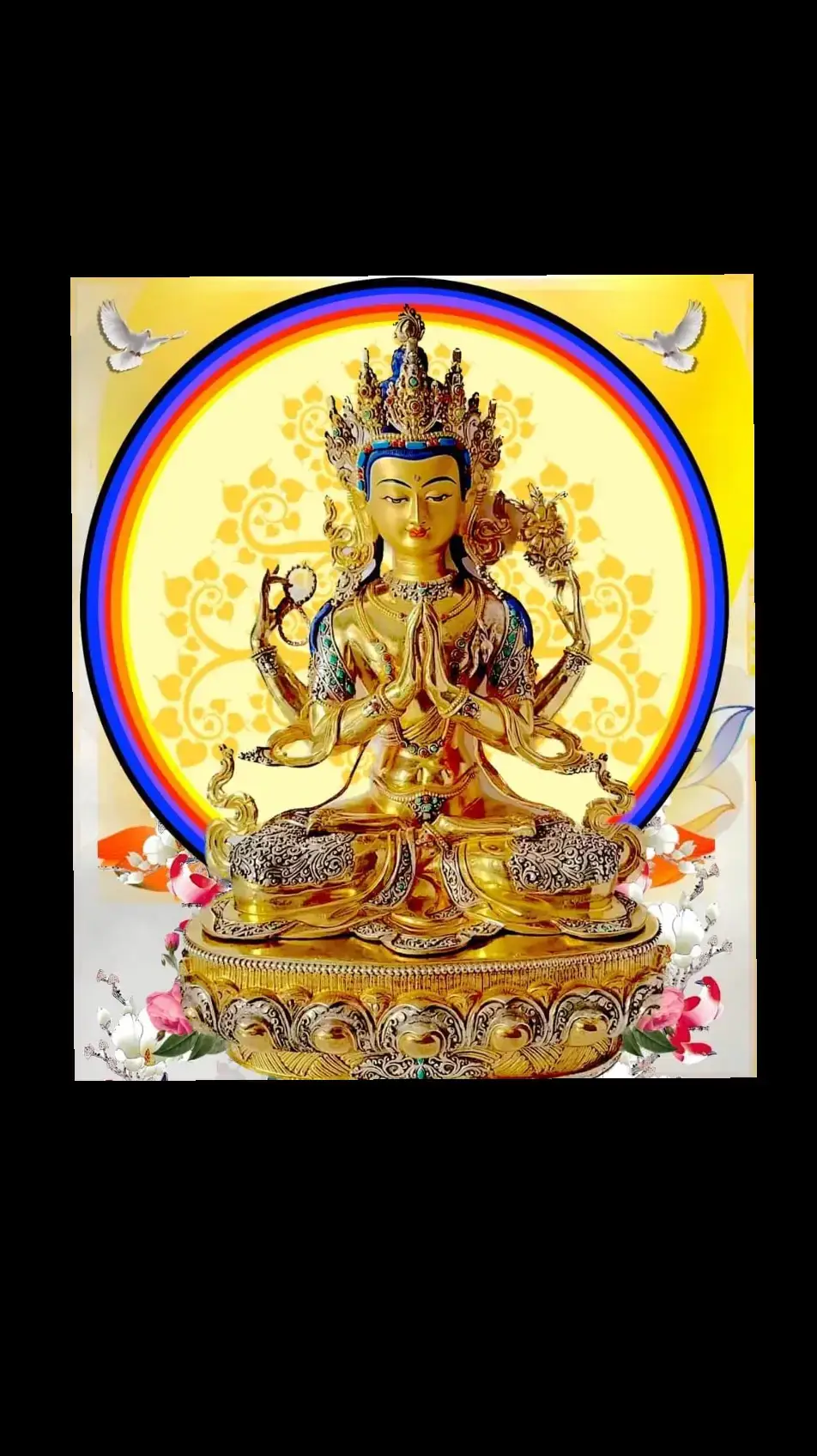 4 arm Chenrezig (Avalokitesvara Bodhisattva) 