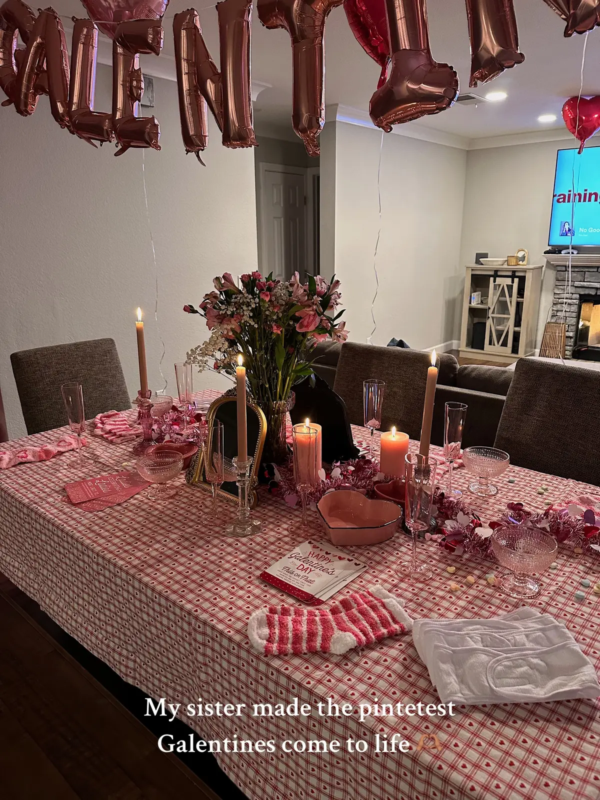 My sister made the pinterest Galentines come to life. @isabelsanchez01 thank you🫶🏽 everything was beautiful. #galentinesday #spanight #valentinesdayparty #pinterestaesthetic #pinterestgalentines #pinkparty #partyideas #heartcake #imjustagirl #vday #fyp 