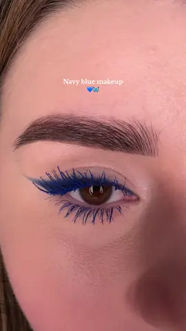 Navy blue makeup 💙🦋🌊 @YSL Beauty Lash Clash in Blue  Crush liner in blue 