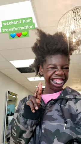 Ms A had fun getting a new hairstyle this weekend💙❤💚! As with most individuals with Williams syndrome, her hair is naturally very curly and tangles easily. She occasionally has to have it silk-pressed and straightened at the salon and it's quite the event for her😊💕. Thanks to the wonderful Ms Maiah of Royal Bliss Hair Studio for her patience, kindness and awesome service 🙏🏿👏🏾. Ms A is loving the outcome, for as long as it lasts 🤞🏿💕. ... #blackgirlmagic #blackgirlhair #blackhair #silkpress  #daretodream #grateful   #raregeneticdisorder #awesomeGod #Kindness   #middleschool #Love #resilience #specialeducation   #advocate #bekind #findjoy #inclusion #believe #disability  #williamssyndrome #WSA #disabilityawareness  #williamssyndromeawareness 