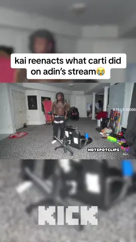 kai reenacts what carti did on adin’s stream😭 || #kaicenat #adinross #playboycarti 