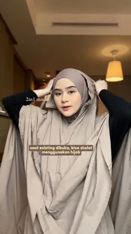 Mukena 2in1 bahan parasut premium Korea, buat travelling dan mudik nanti! 🫶🏻 #alifhiafitri #alifhiareza #mukenatravel #mukenatravelling #mukenalebaran 