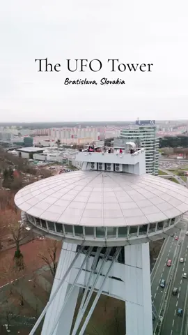 Bond Villian vibes in Bratislava 😎 📍 @ufobratislava 🛸 Did you know you can dine above the Danube in an otherworldly tower? Welcome to Most SNP, Bratislava’s monument to Modernism and the world’s longest single pylon suspension bridge. Built in 1972, this bridge tower features an observation deck and one of Slovakia’s finest restaurants, offering sweeping views of the city and the Danube River below, sinister music optional.  #UFOBratislava #ThisIsSlovakia . . . . . 🎥 @Lecovery  🎞️ @Jason Mariand  . . . . . . #luxurytravel #travel #travelinfluencer #luxurytravel #slovakia #slovakiatravel #bratislava #bratislava🇸🇰 #bratislava_ #bratislavafood #slovakia🇸🇰 #slovensko #slovensky #ufotower #ufotowerbratislava #bratislavaoldtown #bratislavaregion #bratislavarestaurant #bondvillain #reštaurácia #rooftoprestaurant #jamesbond #mostsnp #mostsnpbratislava #visitbratislava #slovakian #instaslovakia #visitslovakia #slovakiatrip @thisisslovakia 