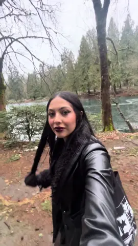 Tired girl walks in the park 🌲