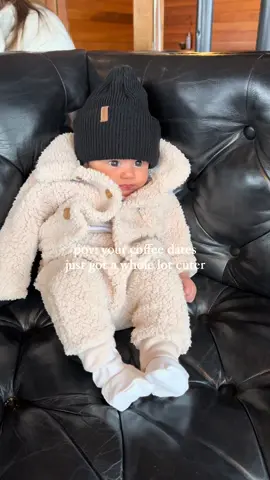 pov: your coffee dates just got a whole lot cuter 🧸🥹✨🤍🤭 #momlife #coffeedate #babytok 
