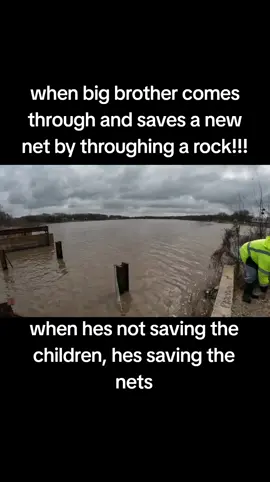 @th3.real.charlie.moseley when hes not saving the children hes saving the nets #brother #family #happy #fishing #saved #net 