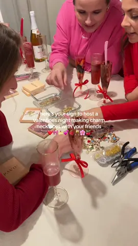 I made a goal this year to out myself oht there more and host more girls nights this year, and this one was so fun!!! It still blows my mind that we made so many cute necklaces with one amazon charm kit 🤯 linked them in my st0r3front for those of you who want to do this!!  Ty to @Hannah Adams for the inspo!!! #amazoncharms #amazoncharmnecklace #charmnecklace #diycharmnecklace #girlsnight #girlsnightideas #galentines #galentinesparty #girlythings #girlyparty #bows #bowtrend #bowcandles #affordablepartyinspo #partyinspo 