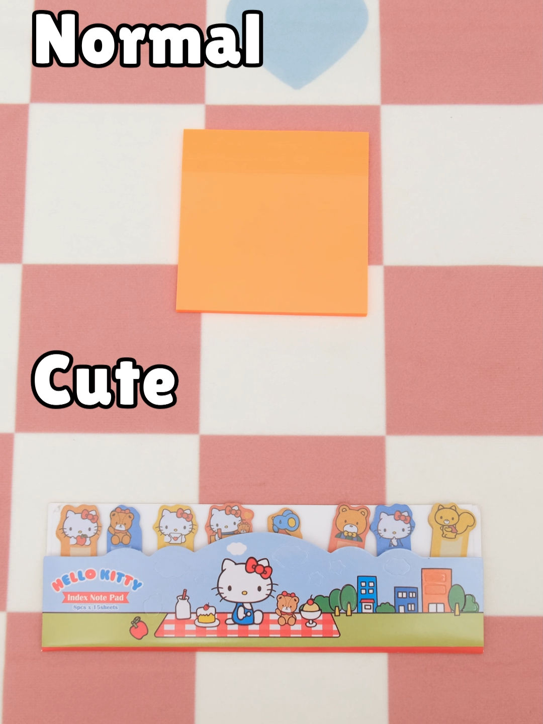 Normal Stationery VS. Cute Stationery💟✨ #stationery#study#fyp#eraser #washitape #mirror#tagstickynotes #kawaii #kawaiiink