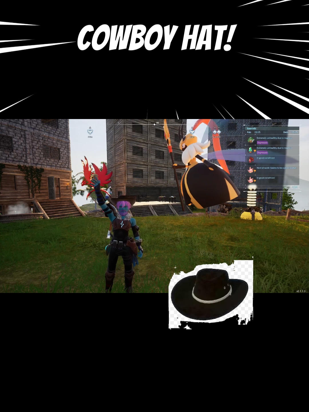 Palworld COWBOY HAT! #palworld  #palworldtips  #cowboyhat  #fyp  #viral