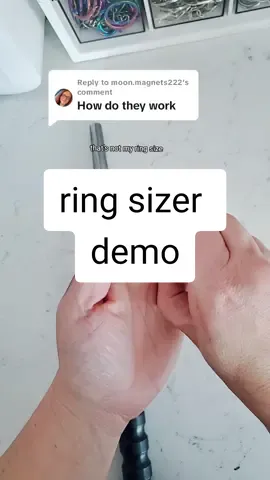 Replying to @moon.magnets222 I hope that this demo helps! #customerrequest #ringsizer #replyingtocomments #SmallBusiness #workfromhome #saltandsparkle #ringmaker #jewelrymaker #jewelrystudio 