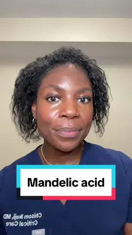 Mandelic acid really is THAT girl. It’s the less intense of the AHAs and a better option if you find lactic acid and glycolic acid irritating. It’s also great for acne! #skincare #skincarehacks #doctor #acnetreatment #acneskin #melanin 