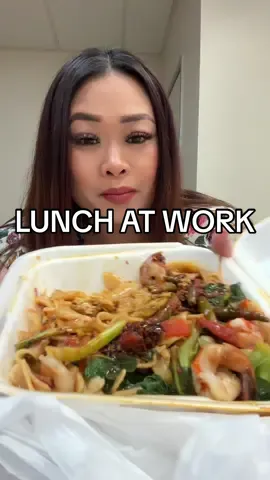 He always suprises me at work with lunch! He’s the best❤️🥰 i told him i’m on a diet but he said the fck for 😂😂  #besthubbyever #eatwithjeannie #latepost #eating #eatingsounds #mukbang #cambodianfood #meekatang #chowfun #eat #eatwithme #fyp #foryoupage #lunch #thanksbabe #eatingshow #Foodie #food #yummy #iykyk 