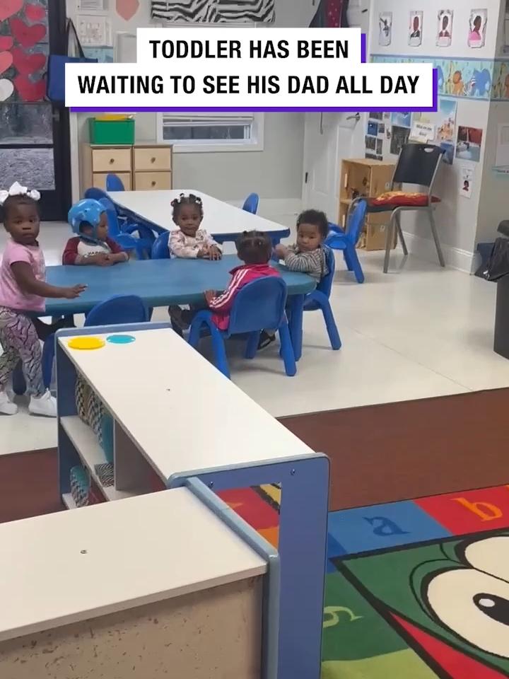 He's been waiting for this moment all day 🥹❤️ (🎥: Collab) #toddlersoftiktok #wholesomemoments