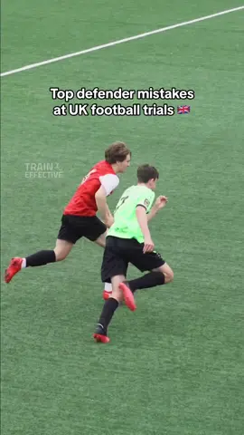 The common defender mistakes we see in our showcase matches! #defender #footballtrial #ukfootball #defending 