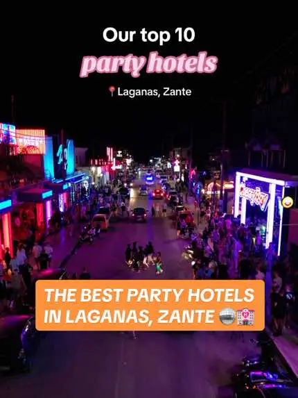 The perfect hotels if you’re looking to party all day and night 🪩🍹 #zante #laganas