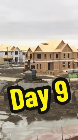Day 9 of building homes 🏗️🏠👷‍♂️ #TimelapseMagic #ConstructionTime #HomeBuilding #BuildingHomes 