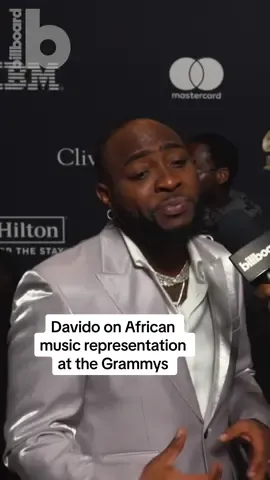 “I'm just happy that we all get to shine.” 🙌 @davido reflects on the representation of African music at the #Grammys , what he’ll do if he wins & more while at the #CliveDavis gala. #davido #afrobeats #timeless #redcarpet #interview 