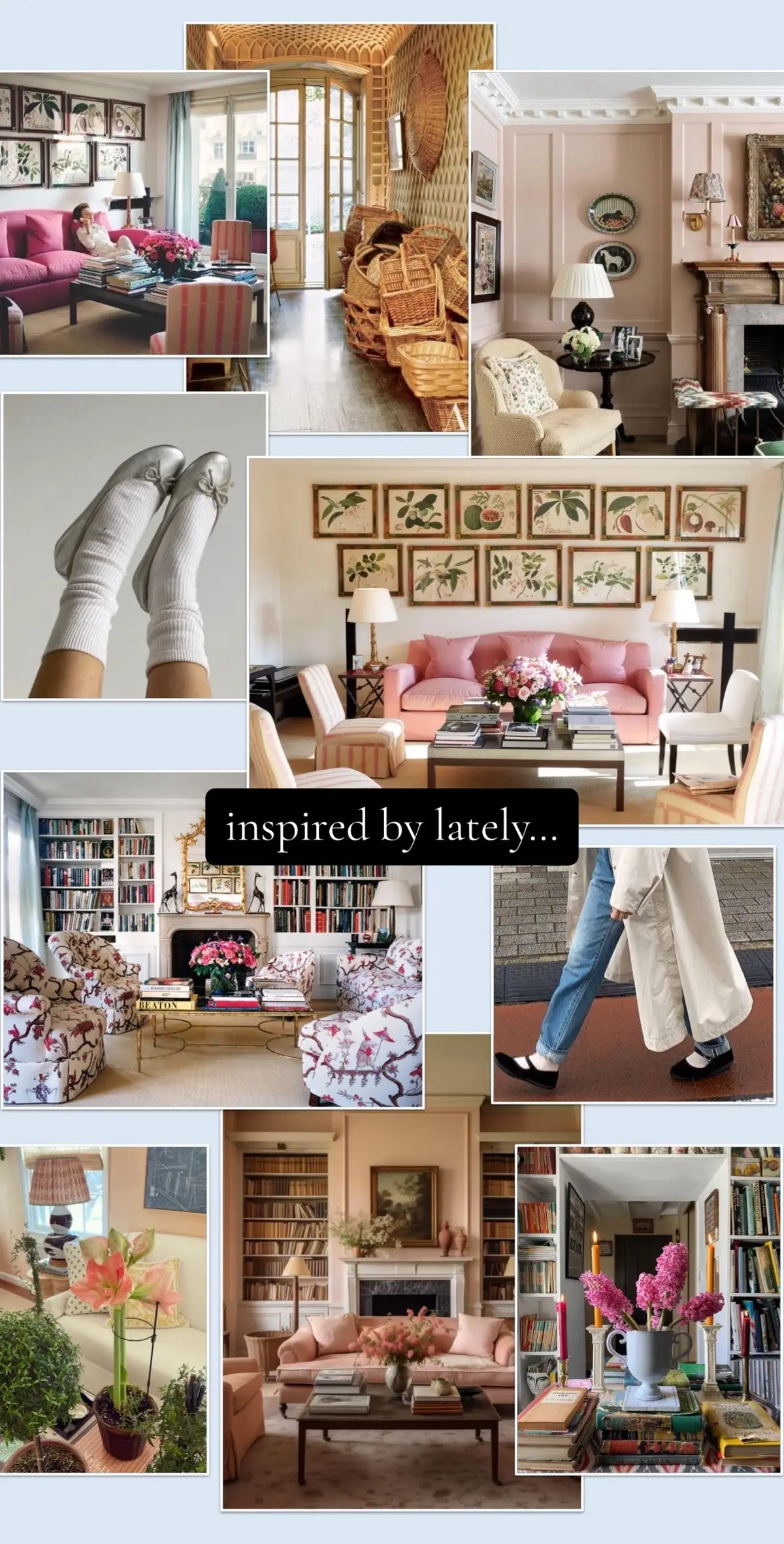 Into pink and flowers and feminine decor this February…groundbreaking 🕯️💕🧺🌸🤍 #interiordesign #interiordesigner #moodboard #ValentinesDay #coastalgrandmother 