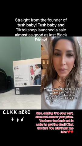 #duet with @tushbaby The sale absolutely will not Last. We are already on Day3. I am surprised that has lasted this long! #rundontwalk #ceo #founder #tushbaby #babycarrier #tiktokshopvalentinesday #ValentinesDay #giftsforher #newmom #toddlersoftiktok #babiesoftiktok #baby #tiktokshopviral #affiliate #relatable #saveyourback #viral #fypシ゚viral 
