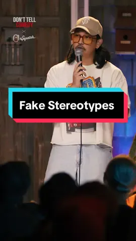 “Fake Stereotypes” 🎤: @Andrew Orolfo | Check out Andrew’s 2nd full Dont Tell Comedy set on our YT channel for more! L!nk in b!o Your soap is a joke! Upgrade your personal care with @Dr. Squatch  #donttellcomedy #andreworolfo #standup #comedy #stereotypes #filipino #lol #hehe 