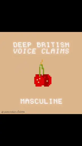 Replying to @bee_the_beanbag  Deep Masculine British Voice Claims 🍒⚡ || (NOT MY AUDIO) #voiceclaims #voiceclaim #voiceclaimideas #masculine #british #songsofwar #cod #codghost #acrossthespiderverse #hobiebrown #ffxiv 