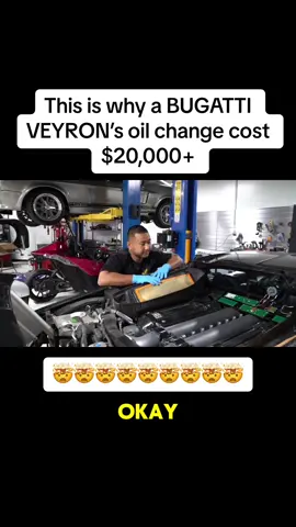 A lot of work for an oil change. #carsoftiktok #bugatti #oilchange 