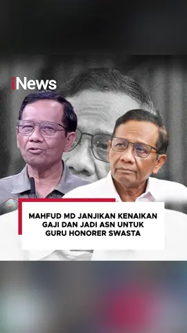 Calon wakil presiden (cawapres) yang didukung Partai Perindo, Mahfud MD, menjanjikan kenaikan Gaji untuk Guru Honorer swasta, bukan hanya itu, Mahfud menjanjikan bahwa mereka bisa diangkat menjadi ASN.  Hal ini disampaikan oleh Mahfud dalam acara “Tabrak Prof”, di Jakarta, Rabu (7/2/2024) malam. #iNews #MahfudMD #GanjarPranowo #HukumIndonesia #Perindo