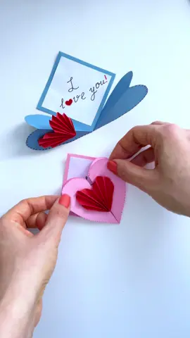 DIY Valentines Day CARD❤️ #DIY #origami #card #ValentinesDay #papercraft #easy #simple #foryou #hobby #tutorial #creative #coloredpaper #nice #cute #wow #cool #Love #tiktok