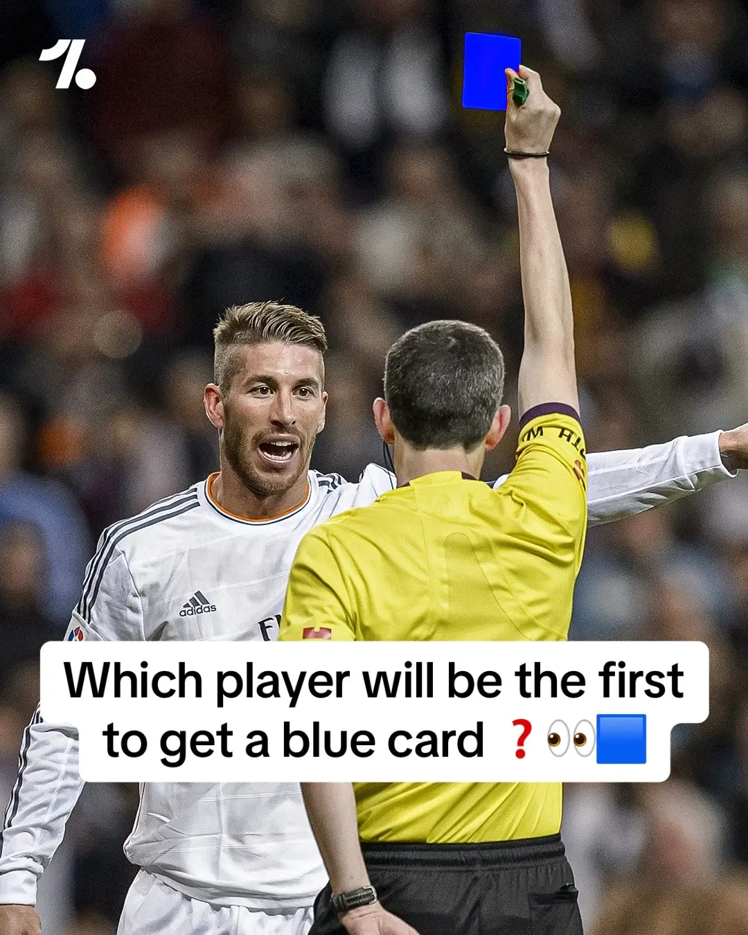 Players will be given a blue card for commiting a cynical foul or dissent… 😳 #football #blue #yellowcard 