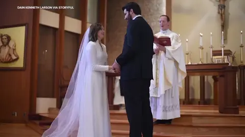 A teacher surprised her students at school mass by making them special guests at her wedding in Minneapolis. #news #fyp