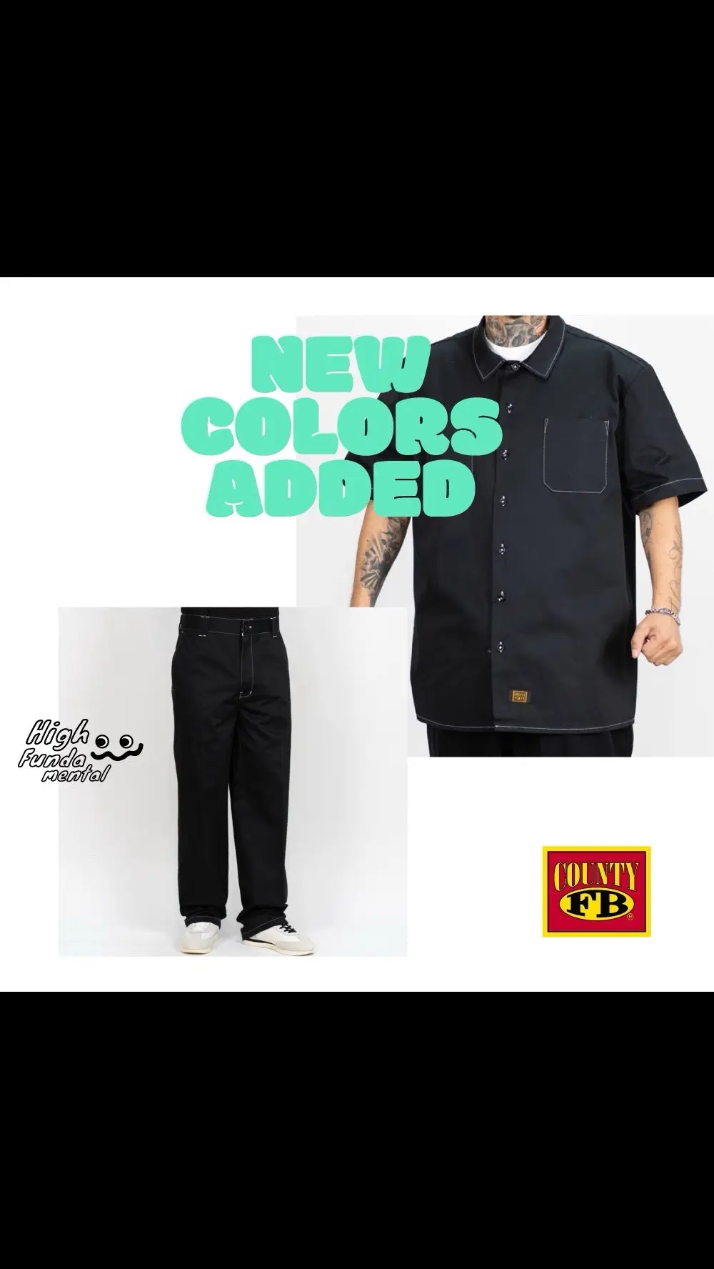 FB County work pants & work shirt (black/white stitch) are added! Come and check these 🖤🤍🖤🤍 #Proclub #FBCounty #Shakawear #streetwear #OOTD #TikTokshopsale #foryo #mexicanstyle #cholo #og #chicana #chicano #california #213 #909 #highfundamental #losangeles #GRWM #chicanostyle #mexicanstyle #tiktoktrend #foryoupage #fyp #xyzba #viralvideo #tiktoktrending #newyearnewyou #gift #giftideas #pink #croquette #ValentinesDay #galentinesday #lovers #mensfashion #winterfashion #TikTokShopValentinesDay 