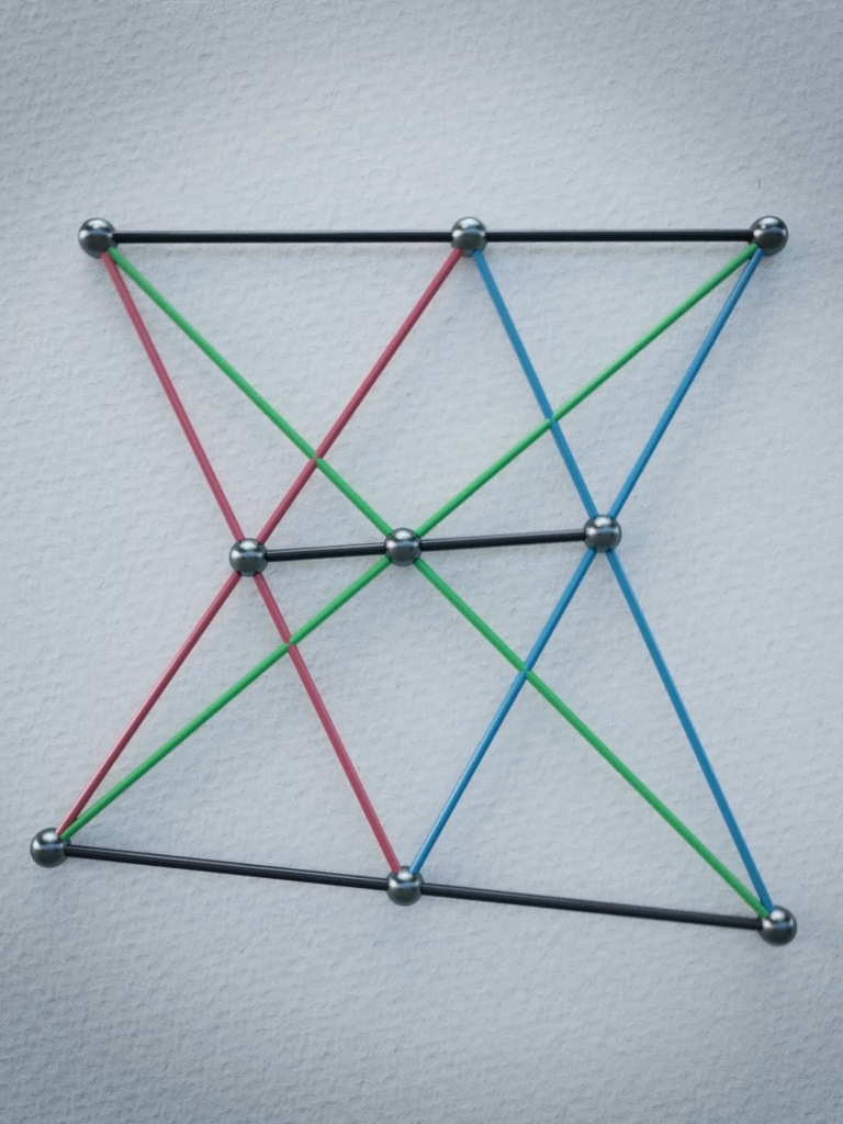 Pappus's hexagon theorem: another beautiful little geometry gizmo. #geometry #geometryart #math #maths #matematica #mathematik #pappus #hexagon #mathhack #mathtok #STEMTok