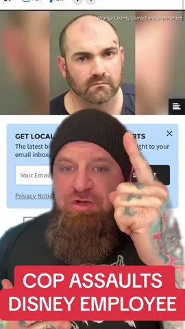 A police detective assaulted a Disney employee, while trying to sneak into a private event at the Epcot center, and now he’s in jail. #fyp #prison #prisontiktok #florida #disney #florida #trending #greenscreen 