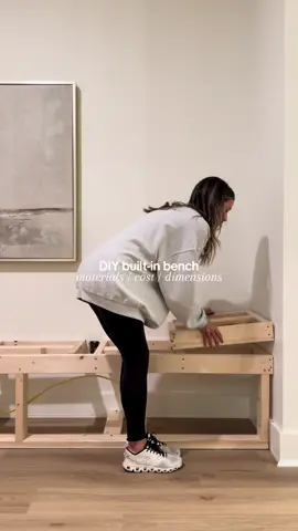 DIY built-in dining room bench 🔨 answeing all of your questions about materials, cost breakdown, and dimesnions 🥰 #DIY #diyproject #diyprojects #builtin #diybench #diningroom #homedecor #homerenovation #homeinspo #inmydomaine 