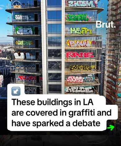 The Oceanwide Plaza project in Los Angeles is covered in graffiti and is dividing people. Here’s why… Photos: Mario Tama/Getty Images / Robert Gauthier/Getty Images